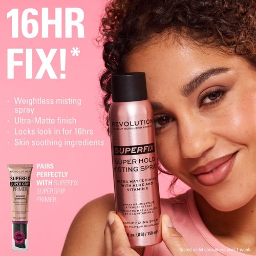 Revolution Beauty London Superfix Misting Makeup Setting Spray - Ultra Matte, Long-Lasting, 5 fl oz