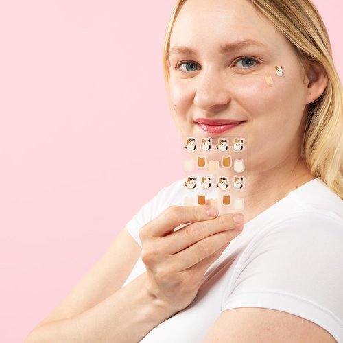 TONYMOLY x Squishmallows Cam the Calico Cat Blemish Patches – Centella Asiatica Hydrocolloid Acne Treatment Stickers for Face – Cute K-Beauty Pimple Patch – 36 Count