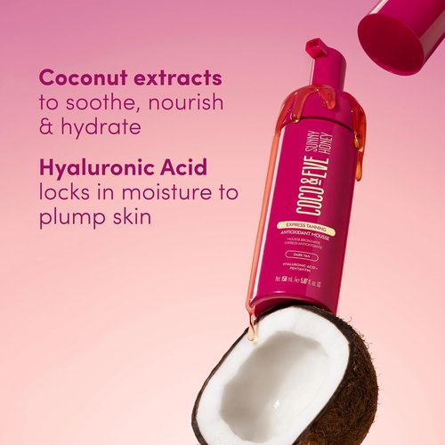 Coco & Eve Self Tanning Mousse - 1 Hour Streak-Free Hydration for Natural Glow | 5.07 Fl Oz