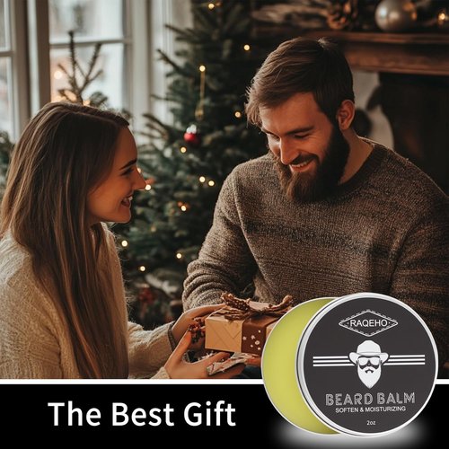 Skiennix 2oz Beard Balm - Nourishing Mustache Wax & Leave-In Conditioner | Sandalwood Scented Grooming Cream