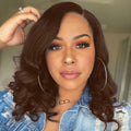 BOSTK 200 Density Chocolate Brown Human Hair Wig 13x6 Hd Lace Front Body Wave Wigs Human Hair Pre Plucked 4# Brown Wigs Human Hair 12 Inch for Women