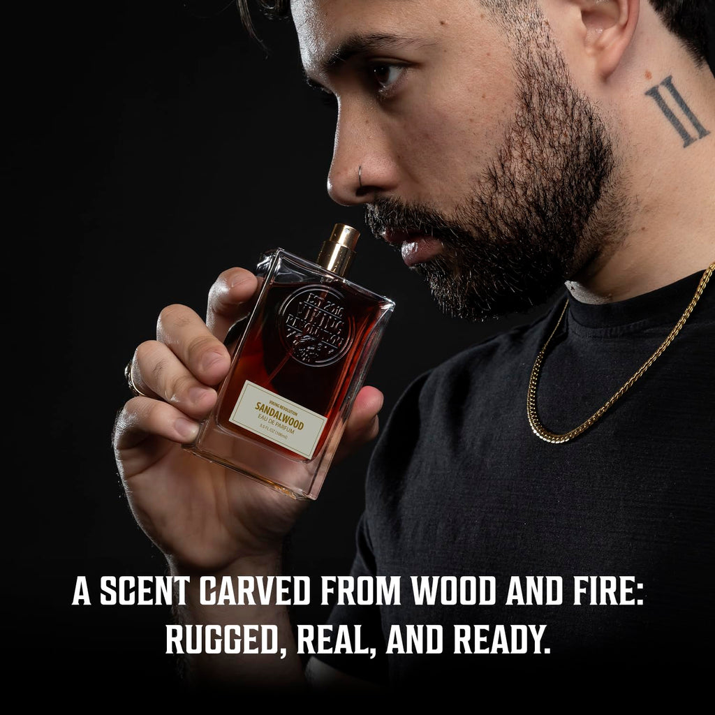 Viking Revolution Sandalwood Cologne for Men | Woody Eau de Parfum with Cedar & Vanilla - 3.5 Fl Oz