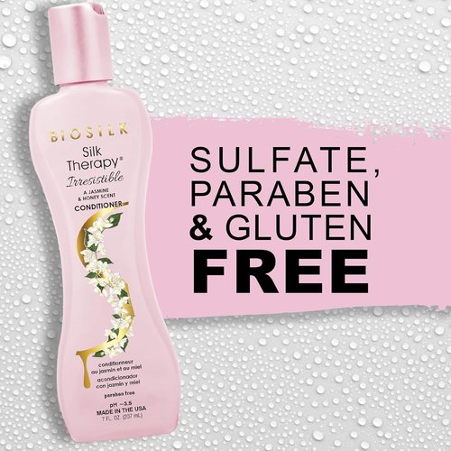 BioSilk Silk Therapy Conditioner - Moisturizing Jasmine & Honey Scent, Sulfate-Free, 7 Oz