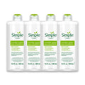 Simple Kind To Skin Micellar Water - Makeup Remover and Facial Cleanser - Face Cleanser with Pro-Vitamin B5, B3 and C - Vegan, No Perfumes - 4 pc