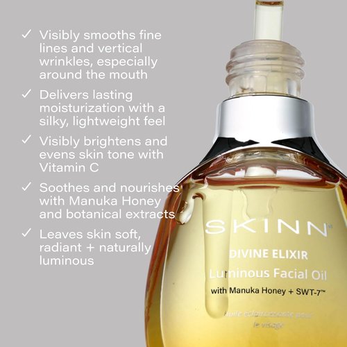 Skiennix Anti-Aging Luminous Face Oil - Lightweight, Non-Greasy Hydration for Sensitive Skin | Manuka Honey & Vitamin C