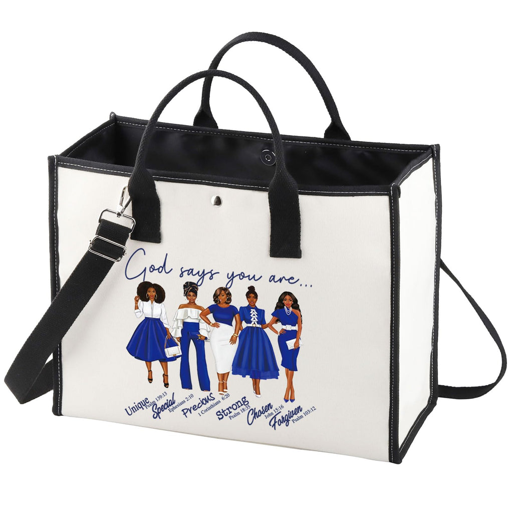 WZMPA Sorority Zeta Cosmetic Makeup Bag Finer Women Gift God Says You Are Sorority Makeup Zipper Pouch Bag Zeta Paraphernalia (God Says Zeta-TB)