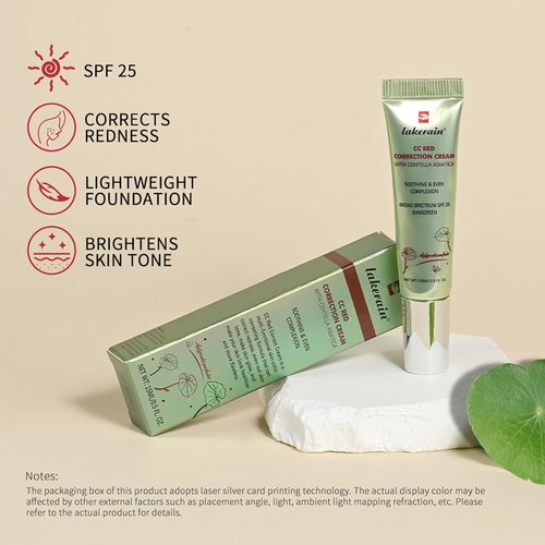 CC Cream Red Corrector by [Brand Name] - Lightweight Color Correcting Formula with SPF | Medium Coverage for Redness, Blemishes & Acne Marks