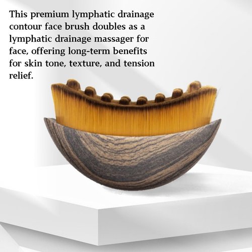 New Lymphatic Contour Face Brush, Contour Face Brush for Lymphatic Drainage, Ergonomically Designed to Fit the Skin Precisely, Face Lifting Tool for Skincare Routine|Portable Gua Sha Alternative (1PC)