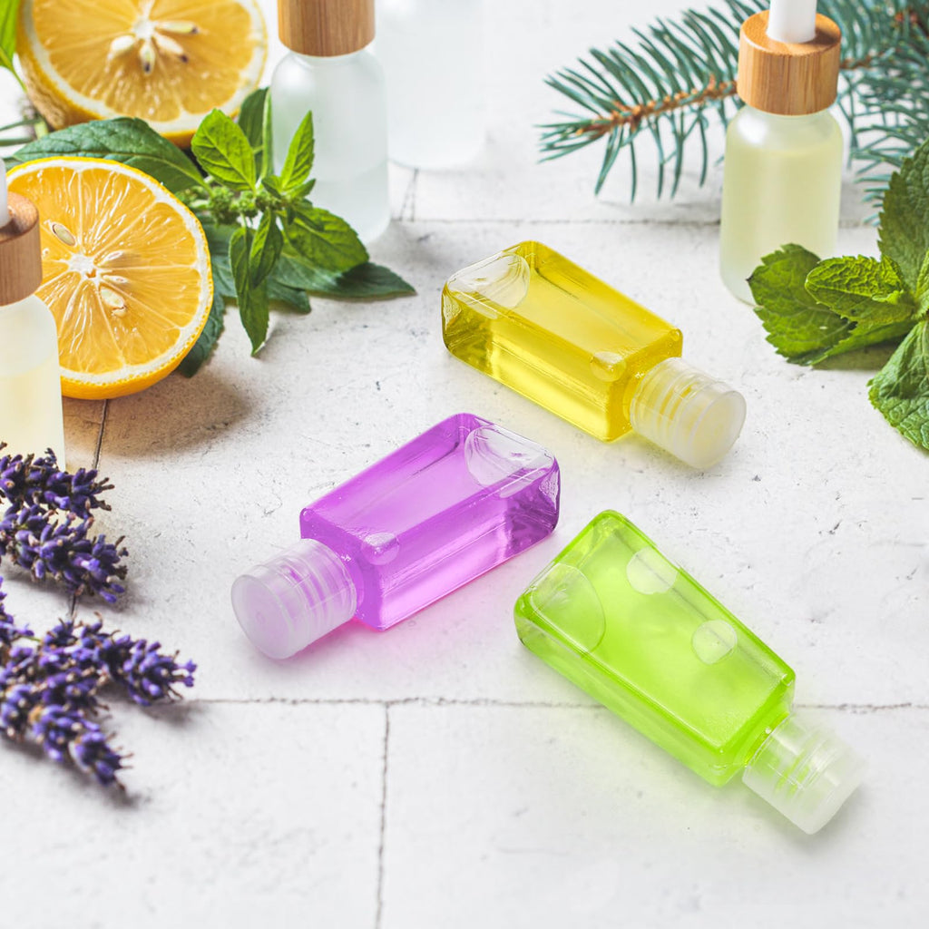 YIMITEE 100 Pack 1 OZ Travel Plastic Bottles, Flip Cap Empty Refillable Toiletry Bottle, Mini Clear Hand Sanitizer Bottle, Small Squeeze Sample Container for Shampoo Lotions Liquid Body Soap Cream