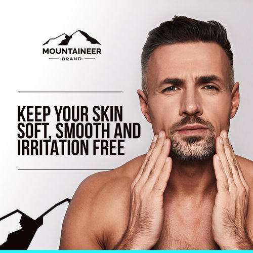Mountaineer Brand Natural Post Shave Balm with Smokey Bourbon Scent | Soothes, Cools & Refreshes Sensitive Skin After Shaving | Aftershave For Men | Calms Irritation | Made in West Virginia | 2oz
