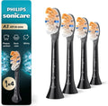 Philips Sonicare A3 All-in-One Electric Toothbrush Heads - Genuine Replacement, Black, 4 Pack