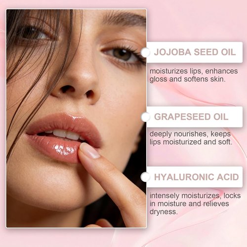 Glovera Labios Carnosos Lip Booster Serum - 24-Hour Volumizing Treatment, Deeply Hydrating Gloss for Dry Lips