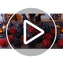 Artificial Dahlia Flowers Set 30 Pcs Gothic Black and Burgundy Decor