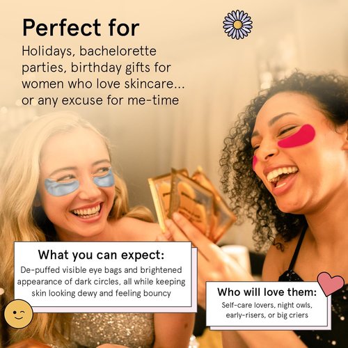 Grace & Stella Under Eye Mask - Award-Winning Gel Patches for Dark Circles & Puffy Eyes | 24 Pairs, Gold