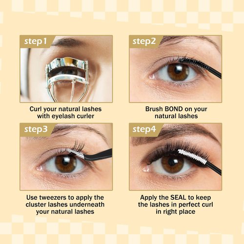 FLOMAZE Lash Clusters Kit, 800 pcs Lash Clusters Eyelash Extension Kit, 30D-40D Individual Lashes Kit, 0.07mm Thickness Soft False Lashes with Lash Bond and Seal (30D/40D, 8-16mm)