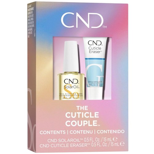 CND Cuticle Couple - SolarOil & Cuticle Eraser Set | Natural Moisturizing Blend, 0.5 Fl Oz