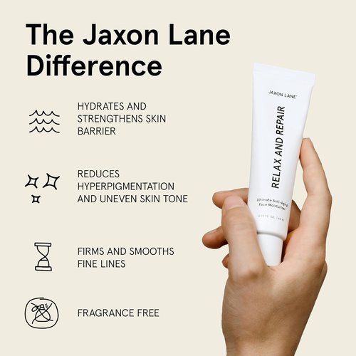 JAXON LANE Relax And Repair Anti-Aging Face Moisturizer For Men - Hydrating Night Cream With Niacinamide & Hyaluronic Acid
