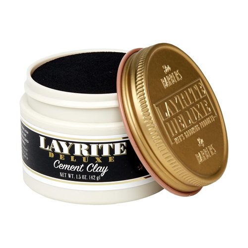 Layrite Deluxe Cement Clay - White Mild Cream Soda Styling Paste | 1.5 Oz for Strong Hold