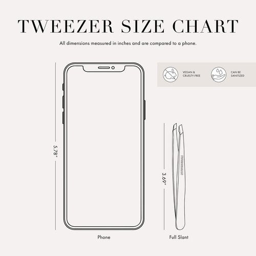 Tweezerman Stainless Steel Slant Tweezer - Eyebrow Tweezers for Women and Men (Blue Jewel)