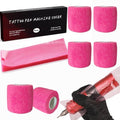 Large Tattoo Machine Covers with Grip Wraps, Urknall 200pcs Pink Tattoo Pen Covers and 4pcs Tattoo Grip Tattoo Pen Covers Grip Covers Tattoo Pen Sleeves Combination Pink Tattoo Supplies