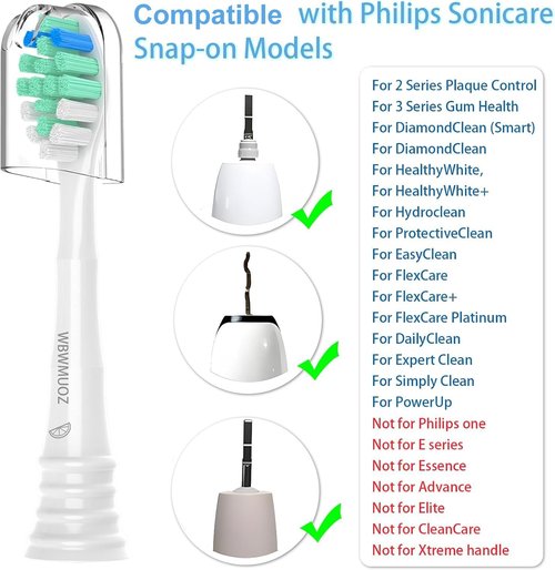 Philips Sonicare Replacement Toothbrush Heads - C2 Compatible, 6 Pack for Superior Cleaning