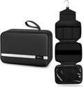 Maliton Toiletry Bag - Waterproof Travel Organizer for Men & Women | Large Hanging Design, 4 Compartments (Black)