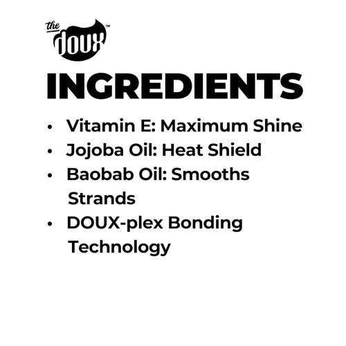 Doux DOUX DROPS Bonding Polish Spray - Anti-Humidity Hair Smoother & Heat Protectant for Curly Hair - 4 oz