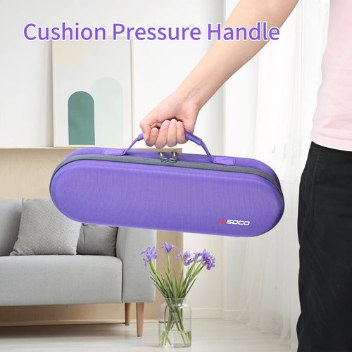 RLSOCO Travel Case for Dyson Airstrait Straightener/Corrale Hair Straightener | Compact Design with YKK Zipper & Scratch Protection (Purple)