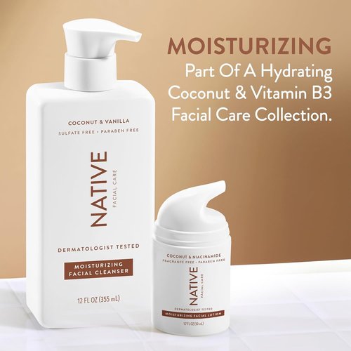 Regine Switzerland Daily Facial Moisturizer - Hydrating Cream with Vitamin B3 & Coconut, 1.7 fl oz