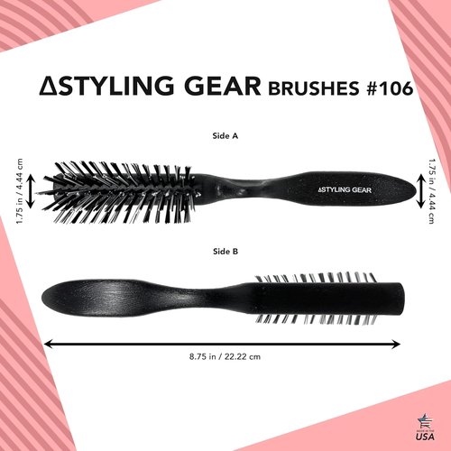 Styling Gear SG106 Hair Brush - 5 Row Slick Back Edge Teaser for Effortless Styling | Black