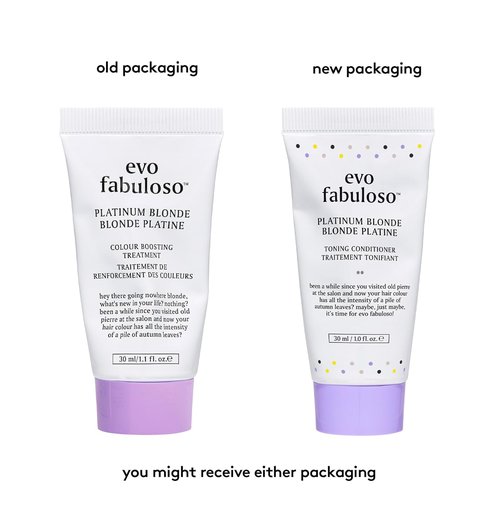EVO Fabuloso Platinum Toning Conditioner for Blonde Hair - Reduces Brassiness & Adds Shine - 1 fl oz Travel Size