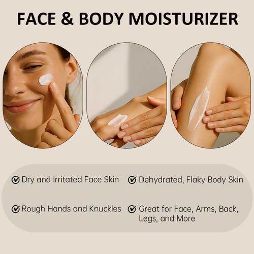 Roseblem Whipped Tallow Balm for Face – 100% Grass-Fed Organic Beef Tallow Cream with Manuka Honey & Beeswax – Body & Face Moisturizer for Sensitive Skin, Nourishing & Repairing, 4.2 oz
