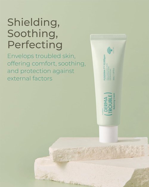 Fusiderm-T Derma Trouble Balancing Cream - Lightweight Hydrating Face Moisturizer for Acne-Prone Skin | 1.7 fl oz