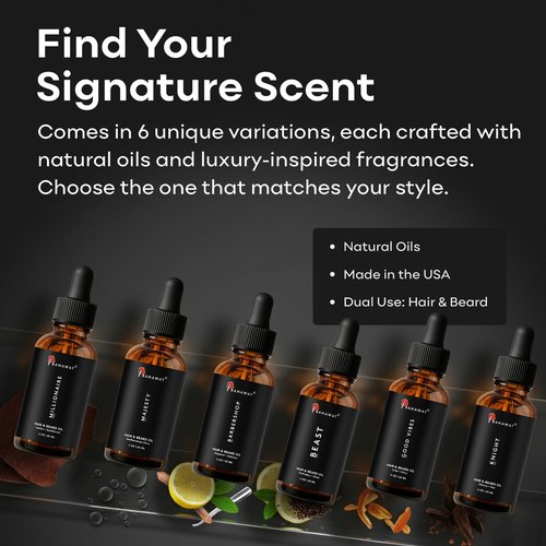 BAHAWAT Beard Oil -Premium Beard Oil Conditioner & Softener - Barbershop scent- Eliminates Beard Itch, Promote a Healthy, Full Beard, Natural Ingredients, 2 ounce.