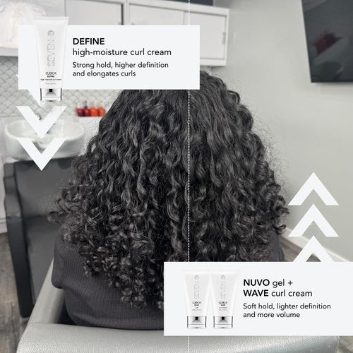 SEVEN Mezzo Define Curl Cream - High Moisture Anti-Frizz Formula with Shea Butter & Argan Oil | 7oz