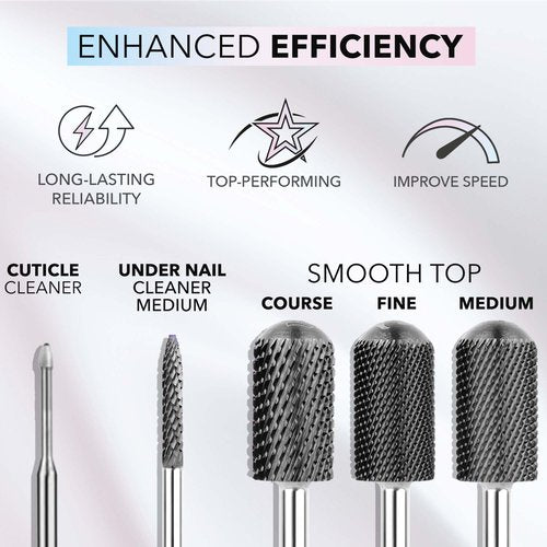 Kiara Sky 5-in-1 Medium Drill Bit | CarbideX-Cut Design | for Beyond Pro Drill | Black