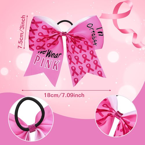 Suncalla 48 Pcs 7'' American Usa Flag Cheer Hair Bows Red White Blue Festival Hair Bow Patriotic Scrunchie with Elastic Ponytail Holder 4th of July Independence Accessory for Women (Cute,Pink)