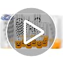 Black Pumpkin Face Halloween Disposable Plastic Cups with Lids & Straws - 12oz, 60 Pack