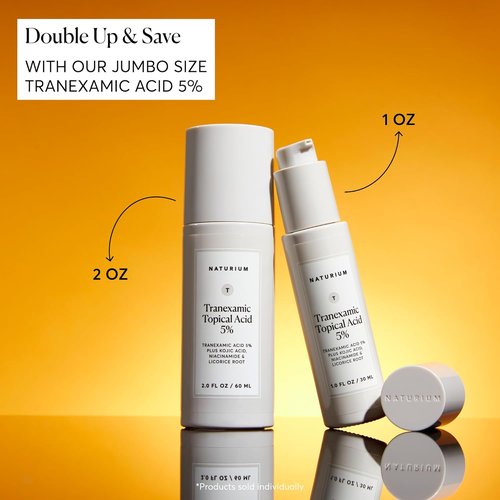 Naturium Tranexamic Topical Acid 5% - Brightening Face & Skin Care with Kojic Acid, 1 oz
