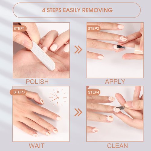 Gel Nail Polish Remover Gel Polish Remover 4 Packs Easily & Safely Professional Gel Remover For Nails in 3 Minutes No Soaking or Wrapping Gel Nail Remover 15ml
