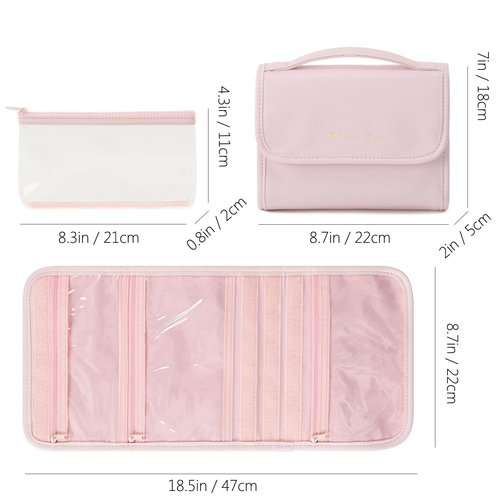 VanFn Cosmetic Bags, Makeup Bag Cosmetic Bag for Women Cosmetic Travel Makeup Bag Large Travel Toiletry Bag for Girls Make Up Bag Brush Bags P.Travel Series