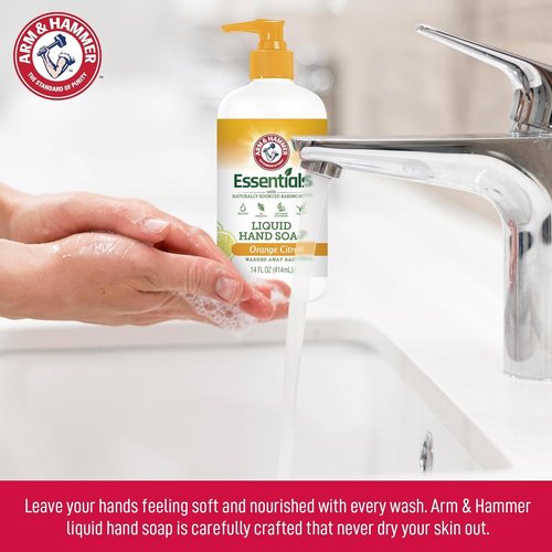 Arm & Hammer 6 Pack Liquid Hand Soap for Skin Cleaning - Cleanser for Kitchen & Bathroom with Lavender Vanilla Scent - Natural Hand Soap Cleanses, Softens 14 FL Oz (414ml)