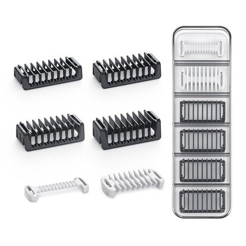 Obalde Guide Guards Set - 1/2/3/5mm Comb Attachments for Skin & Body - Hard Case Included | High Performance Storage