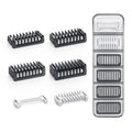 Obalde Guide Guards Set - 1/2/3/5mm Comb Attachments for Skin & Body - Hard Case Included | High Performance Storage