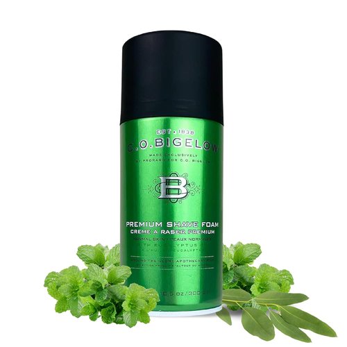 C.O. Bigelow Shaving Foam - Eucalyptus Oil Men's Shaving Cream for All Skin Types | 5.2 oz