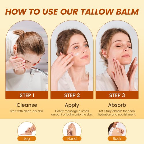 Fioraen Whipped Beef Tallow and Manuka Honey Balm, Beef Tallow for Face, Unscented Skin Care for Dry and Sensitive Skin, Natural Tallow Balm for Hydration and Nourishment, 4 fl.oz
