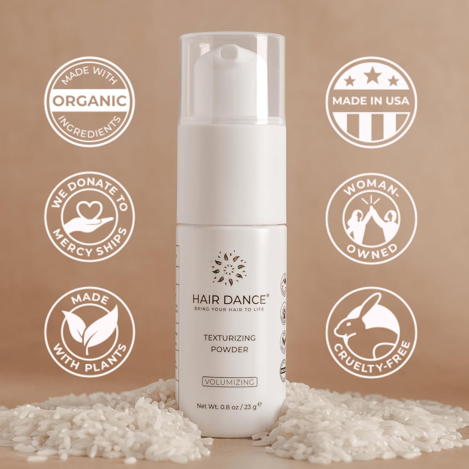 Volumizing Styling Powder by [Brand Name] - Natural & Organic Formula for Soft Volume | Unscented, All Hair Types