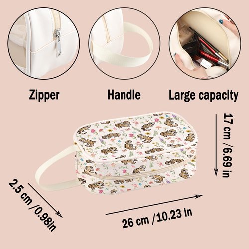 G2TUP Leopard Gecko Lover Gift Anatomy Of A Leopard Gecko Makeup Bag L-eopard G-ecko Mom Cosmetics Bag Pet Lizard Reptile Lover Gifts (Of A Leopard Gecko TM)