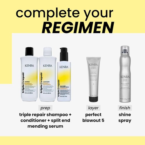 Kenra Triple Repair Conditioner - Strengthens & Repairs Damaged Hair | Targets Split Ends | Sulfate-Free