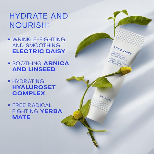 Outset Cool Cream Smoothing Mask - Hydrating & Plumping Face Mask for All Skin Types | Vegan & Gluten-Free